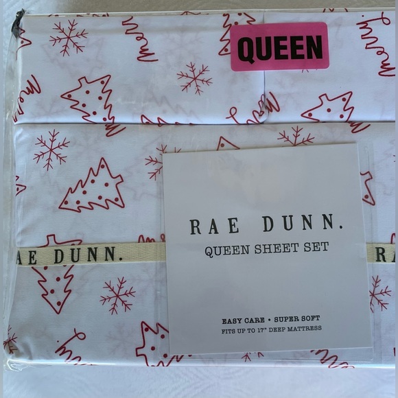 Rae Dunn Bedding Rae Dunn Merry Holiday Sheet Set Queen Poshmark